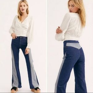 Free People Flip It Reverse Flare Jeans